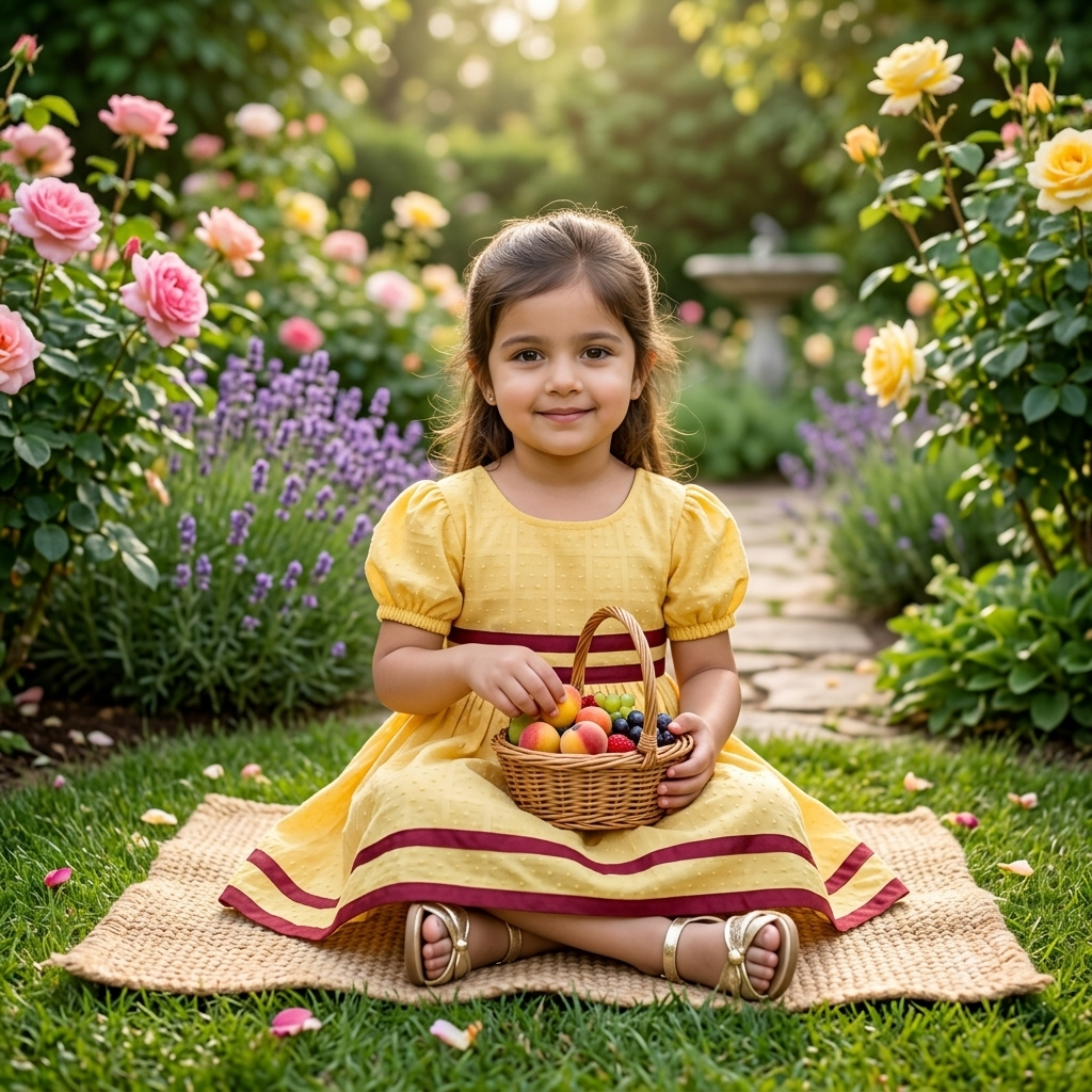 Sweet Sunbeam Dobby Frock (Age 4–5 Years)