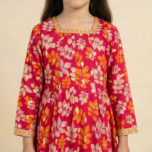 Pink Floral Frock & Trouser | 9–10 Year