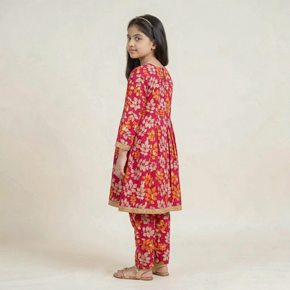 Pink Floral Frock & Trouser | 9–10 Year