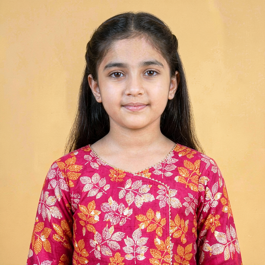 Pink Floral Frock Set with Trouser (9–10 Years)