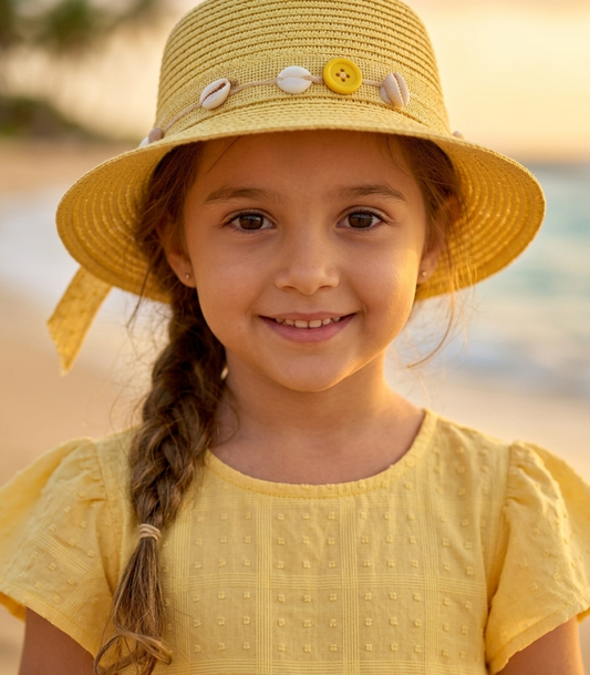 Sunshine Yellow Swiss Dot Ruffle Frock (5 to 6 Years)