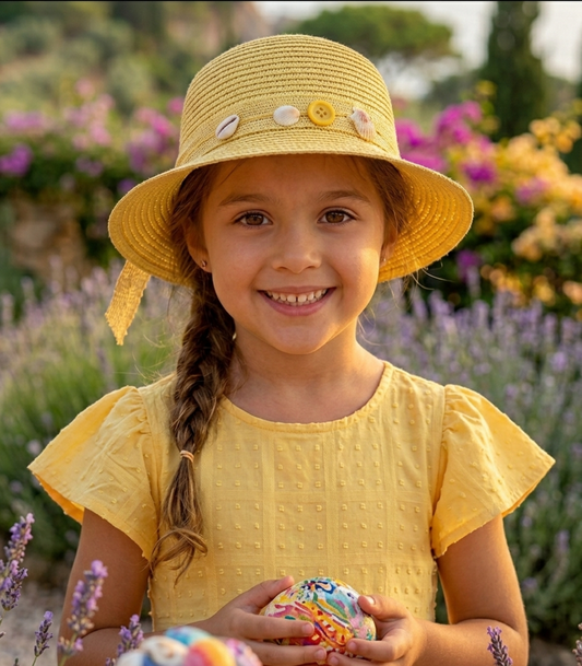 Sunshine Yellow Swiss Dot A-Line Frock (4 to 5 Years)